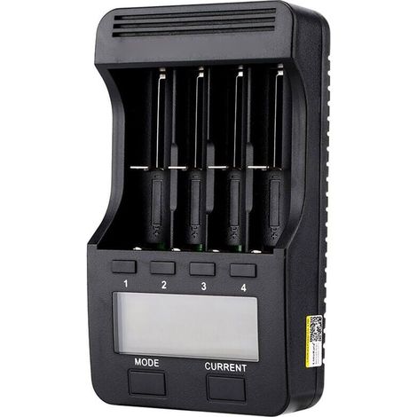 Cargador inteligente Liitokala Lii-500 con pantalla LCD: 4 ranuras para baterías recargables de iones de litio, Ni-MH y Ni-Cd (1/5)