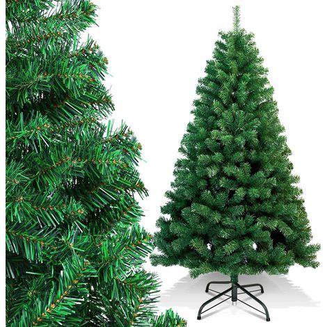 Randaco Árbol de Navidad artificial de 210 cm con 950 ramas de PVC, árbol con soporte, árbol de Navidad artificial verde (1/5)