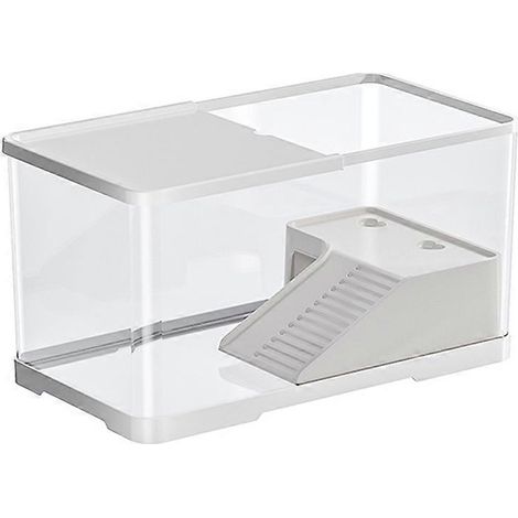 Schildkröten-Habitat-Set: Terrarium mit Ruheplattform und multifunktionalem Bereich zum Schlüpfen und Brüten. (1/5)