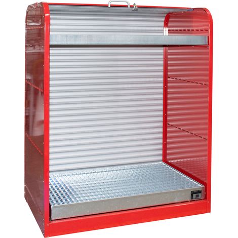 Bauer Gefahrstoff-Rollladenschrank RSG-3, lackiert, Feuerrot (1/2)