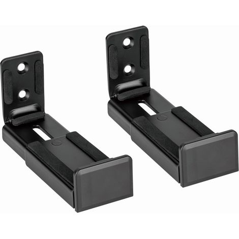 Gembird WM-SB-01 soporte de altavoz Pared Acrilonitrilo butadieno estireno (ABS), Acero Negro (1/5)