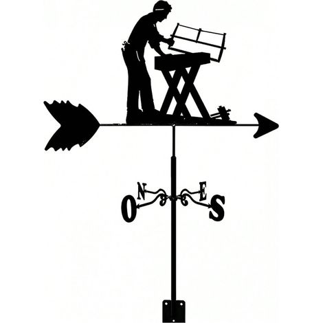 Girouette décorative pour le travail du bois, kit d'indicateur de direction du vent pour pelouse extérieure (1/5)