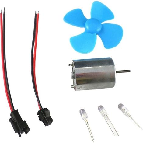 Générateur Éolien DC 0-20 V, 12 W, 6-9 V, 200-6000 tr/min, Vent, Éolien, 3 diodes, 1 prise, 1 générateur, 1 pagaie à quatre feuilles, Voir Image, Couleur : Voir Photos