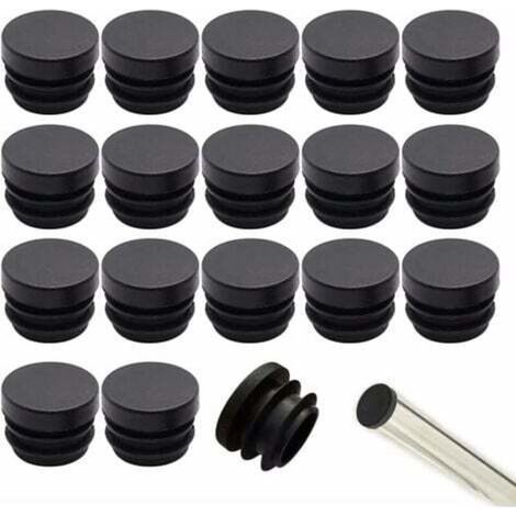 32 pièces 16mm Bouchon de Chaise Embout pour Chaise Bouchon en Plastique Rond Embout Bouchons pour Tube de Chaise Bouchon Pied de Chasie Pied de Chaise Protection (1/4)