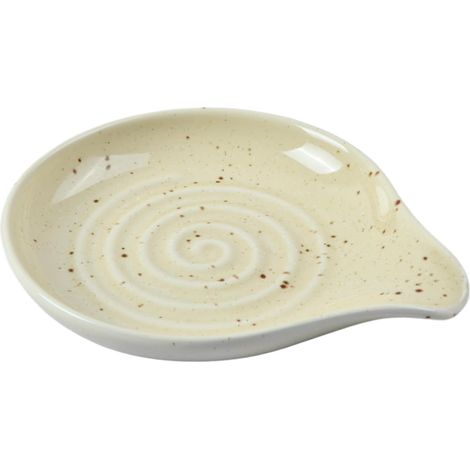 Repose-cuillère Céramique - 1 Pièce - Motif Spirale - Résistant Chaleur - Cuisine Quotidienne - Jaune Ou Bleu (1/5)