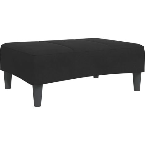 Repose-pied,Tabouret de pied,Pouf noir 77x55x31 cm velours CFW65265 (1/5)
