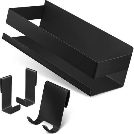 Duschablage, Badezimmerablage ohne Bohren – Edelstahl S304 – Massiv (schwarz) (1/5)