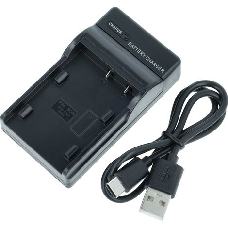 vhbw USB-C Ladegerät kompatibel mit Sony DCR-PC6, DCR-PC5E, DCR-PC9, DCR-PC4, DCR-PC3E, DCR-PC5 Kamera - Ladeschale + USB-C Kabel Ladeanzeige (1/5)