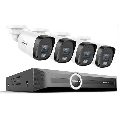 Système de Caméras de Surveillance 8CH POE CCTV, Enregistreur Vidéo Réseau 5MP POE 8 Canaux avec 4 Caméras de Sécurité Extérieures IP 3MP (1/5)