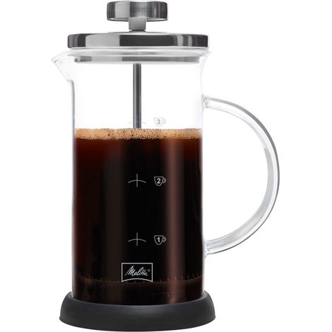 Cafetera Melitta Prensa Francesa 3 Tazas 350 ml apto para Microondas Asa Ergonómica