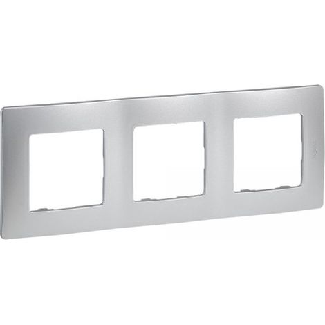 Legrand 096725 Dreifach-Schalterabdeckung Niloé – Silber