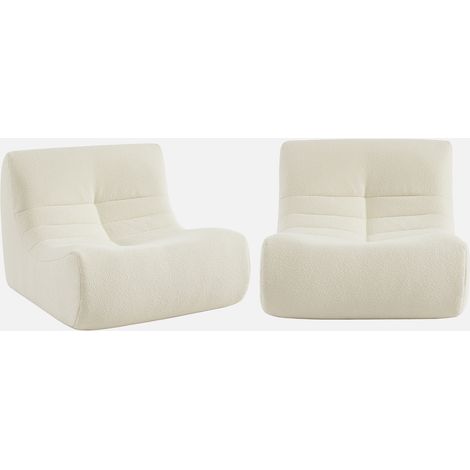 Sofá modular en borreguito texturizado, 2 plazas