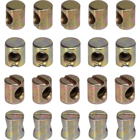 20 tuercas ranuradas M6 para muebles, sillas, camas y cunas (1/5)