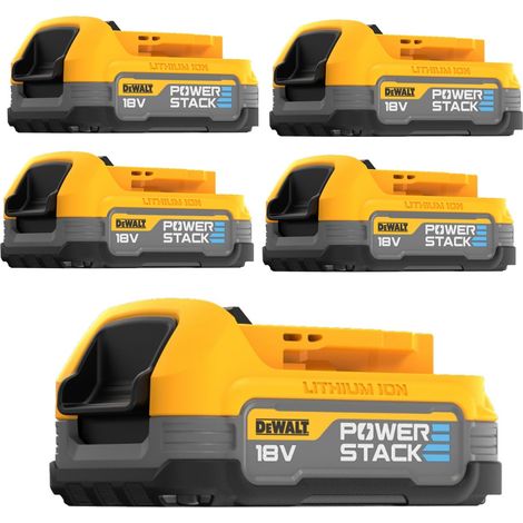DeWalt DCBP034 18v Compact Powerstack Battery DCBP034-XJ - 5 Batteries (1/4)