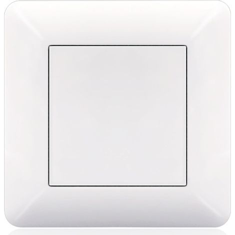 Zweiwege-Unterputzschalter – Modernes Design, verstellbare Abdeckplatte – Kompatibel mit Unterputzdosen – Clip-Montagehalterung – Kompaktmotor – Weiß (1/4)