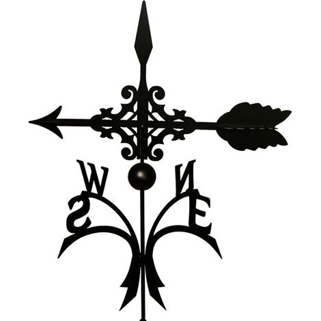 Outils Et Nature – Girouette de jardin flèche grand modèle – Acier forgé de qualité – Système de roulement à billes – Fabrication allemande – Hauteur 104.5 cm (1/2)