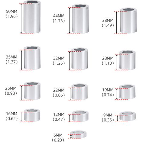 Kit d'entretoises d'axe de roue adaptable pour motos, diamètre intérieur 3/4 pouce, diamètre extérieur 1-1/8 pouce, convient aux Harley-Davidson. (1/4)