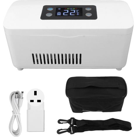 Glacière à insuline réfrigérée boîte USB rechargeable étanche 100-240V portable pour stockage médicament blanc prise UK (1/5)