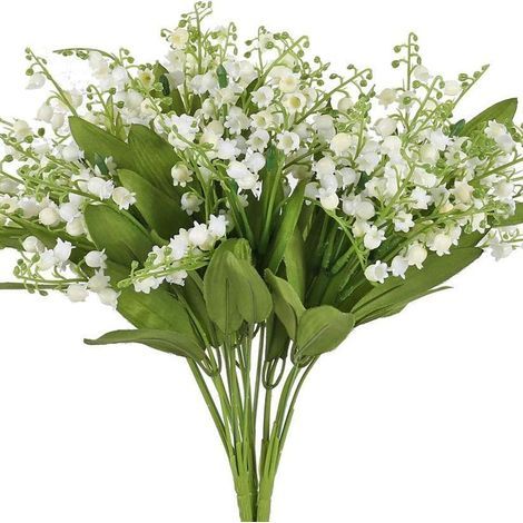 Lot de 3 fleurs artificielles blanches pour intérieur et extérieur (KLB)-AquaForge (1/5)