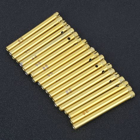 20 Stück Handbohrer, Lötbohrer, Gold, 6 mm für Glas / Keramikfliesen / Granit (1/5)