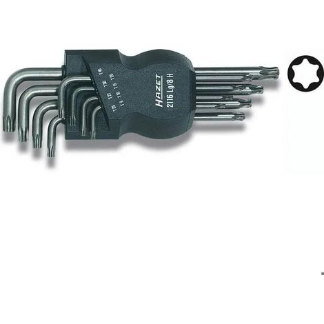 Hazet 2116LG/8H Juego de llaves Allen dobladas negras