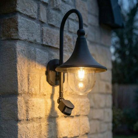 [NEUWERTIG] B-Ware Lindby Außenwandleuchte Gartenleuchte Daphne LED Wandleuchte mit Sensor Lampe (1/2)