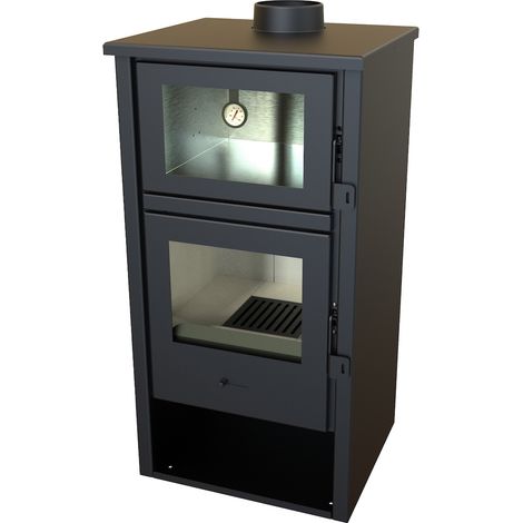 EIDER BIOMASA Poêle à bois - modèle LUX - 9,7 kW - jusqu'à 210 m³ - H.104,3 x l.50 x P.46,4 cm - Classe énergétique A (1/3)