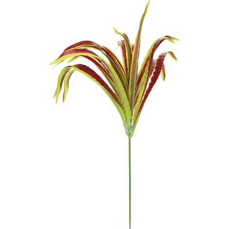 Plante Chlorophytum Artificielle - Feuillage Réaliste Bordure Rouge - Décoration Murale Bureau Maison - Lot De 1 (1/5)