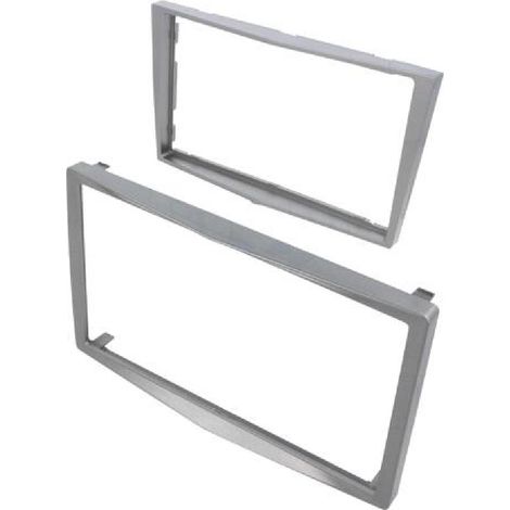 Facade autoradio 2DIN avec contour FA152.2I compatible avec Opel Antara Astra Corsa Zafira - Gris matt