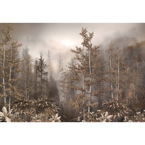 Papier peint panoramique - Forêt Tropicale - 130 cm x 89 cm (1/2)