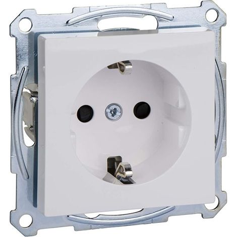 Enchufe schuko completo Serie Elegance de Schneider  Blanco (1/2)