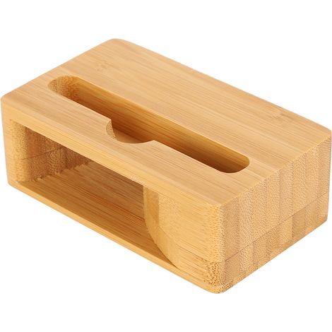 Support de bureau pour téléphone avec haut-parleur et amplificateur en bois de bambou, accessoire pour téléphone. (1/5)
