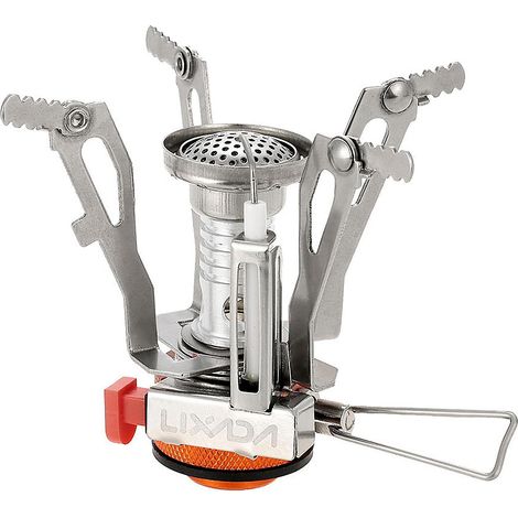 Lixada Ultraleichter Mini-Taschen-Outdoor-Kochbrenner, 3000W Faltbarer Camping-Gaskocher