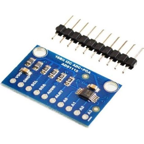 ADS1115 Pro Arduino Modulo ADC 4 canales 16 Bit I2C  con Amplificador  ganancia (1/2)