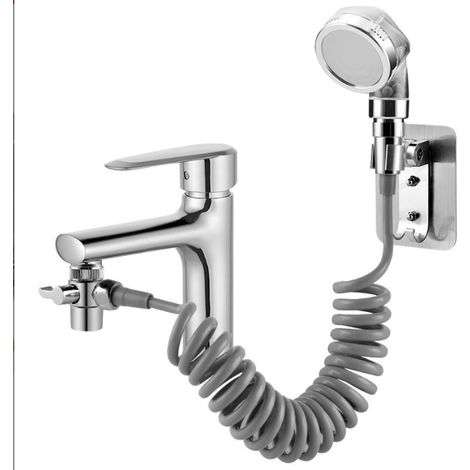 Lavabo, fregadero, champú, accesorios, juego de cuatro piezas, ducha, distribuidor de agua, base, grifo, extensión, accesorios externos, ducha de encimera (1/4)