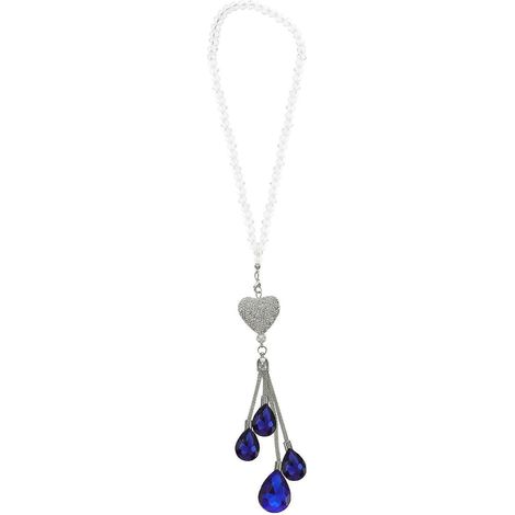 Accessoires pour rétroviseur intérieur, ornement suspendu pour voiture, pendentif en cristal artificiel-41X3cm-Blue (1/3)