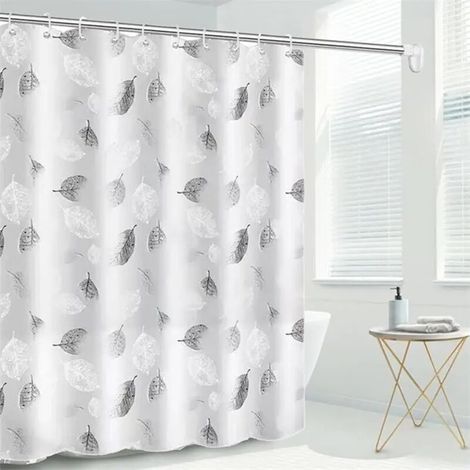 CCYKXAA Duschvorhang 180 x 200 cm, Badewannenvorhang, Anti-Schimmel-Duschvorhang, wasserdichter Duschvorhang, mit 12 Haken (1/4)