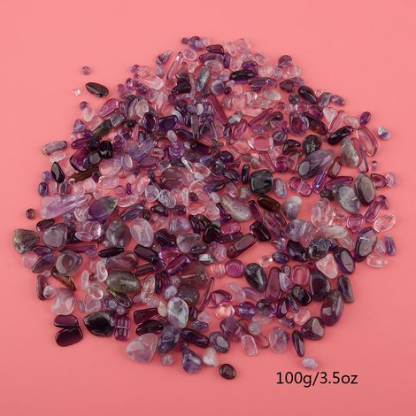 Pierres d'aquarium en cristal naturel démagnétisant, cristaux concassés, tourmaline, fluorite blanche, rose et jaune, améthyste, pierres brutes en cristal jaune à cinq couleurs (1/5)