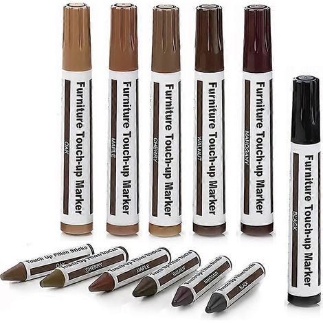 Bois meuble sol Scratch Repair Markes et Wax Sticks pour Stains, Scratches, bois sols, Tables, Desks, Carpenter (1/5)