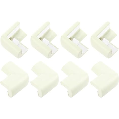 Protège-Coins, Protections d'Angles de Meubles et de Pare-Chocs de Sécurité, Coussins en Mousse de Caoutchouc Souple pour Cheminée, Table, Bords de Meuble (Blanc) (1/5)