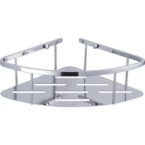 Showerdrape Contempo Wall Mounted Stainless Steel Large Corner Basket