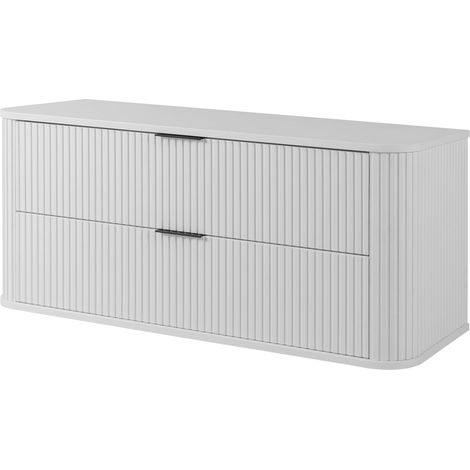Mobile da bagno, Bianco Opaco, maniglia nera, 41,5 x 120 x 51,7 cm (1/5)