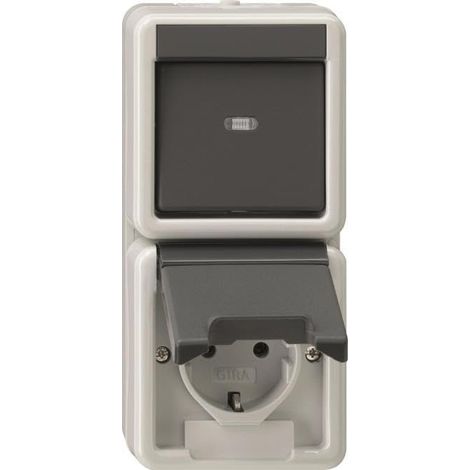 Interruttore Gira 417630 IP44 impermeabile 18x9 cm
