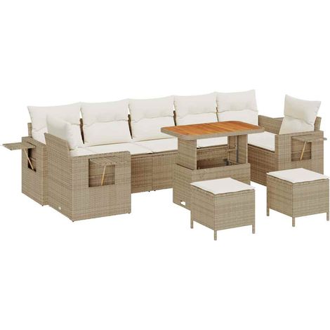 Maison Exclusive - Conjunto de sofás de jardín con cojín 13 pcs B (1/5)