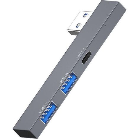 Hub USB-C multiport 3 en 1, lecteur de cartes et ports USB 3.0/2.0 portables - USB vers USB PD (1/4)