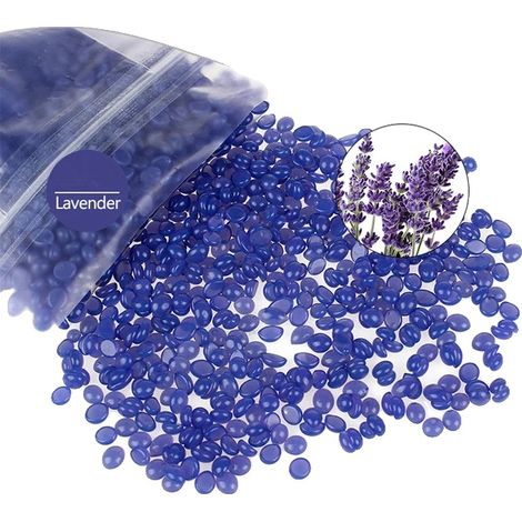 Cire d'épilation, perles de cire dure, sans besoin de strip, Lavande 500g (1/2)