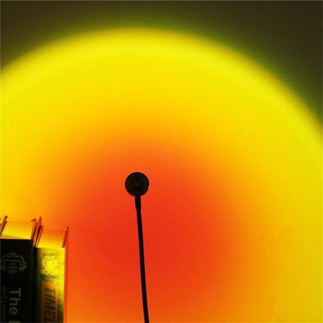 1 pièce Guirlande lumineuse, télécommande RVB, lampe de projection arc-en-ciel, effet coucher de soleil, 280 mm, décoration intérieure et fêtes