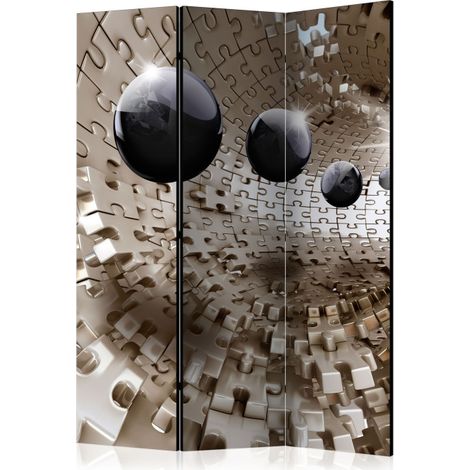 Paravent 3 Volets "Golden Jigsaw" 135x172cm (1/2)