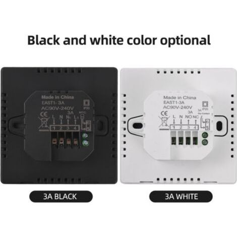 Thermostat intelligent, entièrement tactile, Mode automatique manuel, contrôleur de température numérique Programmable pour le chauffage de l'eau domestique