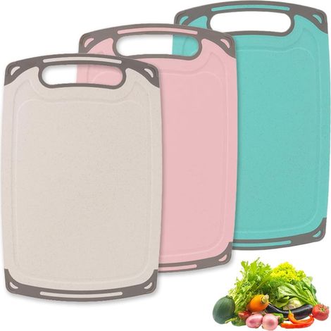 Lot de 3 Planche a Decouper Plastique, 31 x 20 cm (1/5)